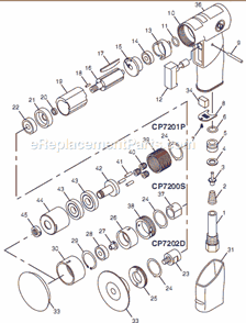 Page A Diagram and Parts List for 8941172001 Chicago Pneumatic Sander